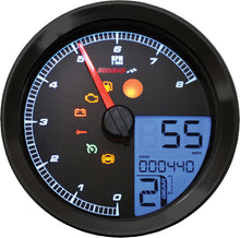 Load image into Gallery viewer, KOSO SPEEDO / TACH BLK BEZEL LCD COLOR CHANGE DISPLAY