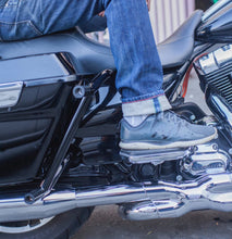 Load image into Gallery viewer, Santoro Fabworx Not Yo Daddy's gloss black saddlebag guards for Harley-Davidson touring models