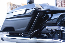 Load image into Gallery viewer, Santoro Fabworx Not Yo Daddy's gloss black saddlebag guards for Harley-Davidson touring models
