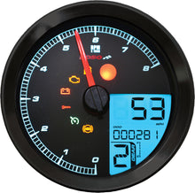 Load image into Gallery viewer, KOSO SPEEDO / TACH BLK BEZEL LCD COLOR CHANGE DISPLAY