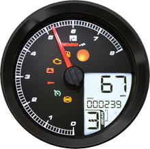 Load image into Gallery viewer, KOSO SPEEDO / TACH BLK BEZEL LCD COLOR CHANGE DISPLAY