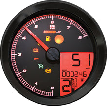 Load image into Gallery viewer, KOSO SPEEDO / TACH BLK BEZEL LCD COLOR CHANGE DISPLAY
