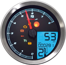 Load image into Gallery viewer, KOSO SPEEDO / TACH BLK BEZEL LCD COLOR CHANGE DISPLAY
